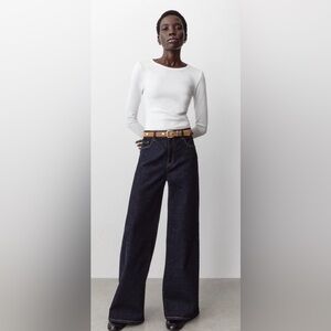 RW&Co Dark-Wash High-Rise Ultra-Wide-Leg Jeans